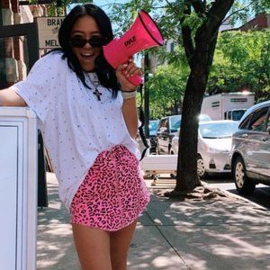 LF Carmar Neon Pink Cheetah Skirt